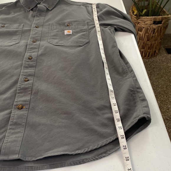 Carhartt Rugged Flex Rigby Relaxed Fit Button Down Shirt Long Sleeve Workwear - Picture 13 of 16